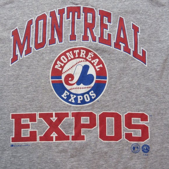 Vintage Expos MLB T-Shirt Sz Boys Large Heather Gray 50/50 Blend Made in Canada - Picture 3 of 8